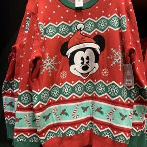 Disney Parks Mickey Christmas Sweater – Holiday Knit – 2019 – Size L